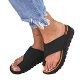 Breakj Women's Slope And Thick Bottom Clip Slippers Pure Color Fashion Slope And Slippers Women's Beach