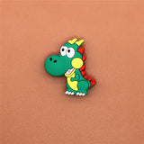 Sale 1pcs Shoe Charms Novel Dinosaur Shoe Accessories Cute Garden Shoe Decoration for croc jibz Buckle Kid's X-mas