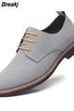 Men's Nubuck Leather Casual Shoes Multicolor Men's Leather Shoes Suede Fashion Trend Large Size Men's Single Shoes