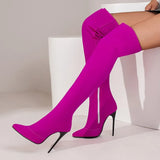 New Plus Size 34-45 Ins Sexy White Over The Knee Boots Women 2020 Thin High Heels Thigh High Lady Boots Shoes