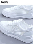 shoes sneakers women shoes solid color ladies flat shoes 2023 mesh women's sports comfortable breathable white