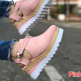 Heel Shoes Woman Sandals Vintage Flat Platform Ladies Shoes Women Fashion Comfortable Sandals Female Sandalias