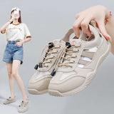 Breakj Summer New Korean Ins Breathable Small White Shoes Women's Hollow Casual Board Shoes Platform Versatile Cake Shoes