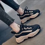 Spring New Women's Casual Shoes Comfortable Lace-up Sneakers Women's Shoes Thick-soled Increased Women's Vulcanized