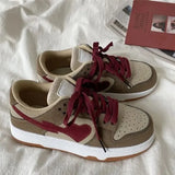 Women's Color Matching Casual Shoes 2023 Woman Vulcanize Sneakers Breathable Sport Walking Running Spring Platform