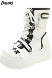 Style Brand New Dropship Vampire Cosplay Platform Women Mid-calf Boots 2023 Autumn Winter Street Shoes Motorcycle