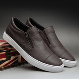 Breakj 9109 Men's Casual PU Leather Shoes Youth Fashion Trend Shallow Mouth Korean Set Foot Pedal