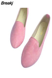 Women Ladies Slip On Flat Shoes Comfortable Casual Shoes Solid Fashion Loafers Female Pointed Toe Plain Flat Shoes Ballet