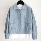 Spring Autumn New Women Faux Leather Jacket Single Breasted Short Loose PU Leather Coat Female Moto Biker Street