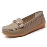 Breakj Spring And Autumn Single Shoes Women's Mother Shoes Women's Anti-Slip Soft-Soled Bean Shoes Slopes And Large-Size Casual Women's