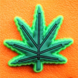 1pcs Mariguana PVC Shoe Charms Rainbow Star Moon Flower Shoe Accessories Decorations fit Croc Bracelet Kids