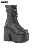 Design Cool Block Great Quality Big Size 43 Gothic Style Platform Woman Boots Fashion Casual Cosy Woman Shoes Ankle