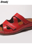 New Summer Women Retro Beach Slippers Fashion Light Open Toe Casual Comfort Wedge Walking Platform Outdoor Female