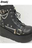Women Ankle Boot Gothic Style Cool Women Triple Bottom Boot 2023 Brand New Street Women Platform Sandals Shoes Big Size