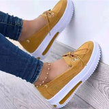 Size 43 Hemp Rope Woven Platform Shoes Women Bow Slip-on Casual Shoes 2022 Spring White Pink Yellow Shoes zapatos de