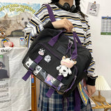 2021 backpack female NEW Multifunctional women college student School backpack Fashion nylon kawaii shoulder bags Women's