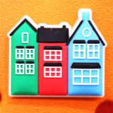 Berlin London PVC Shoe Charms Christmas Villa House Bird Shoe Accessories Decorations fit Croc Bracelet Kids