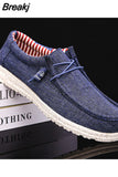Shoes Breathable Men's Loafers Casual Comfortable Footwear Designer Shoes Men Zapatos De Hombre Plaid Woven Canvas