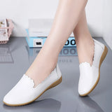 Genuine Leather Women's Casual Shoes Breathable Loafers Slip-on Ultrasoft Moccasins Nursing Shoes For Women Zapatos