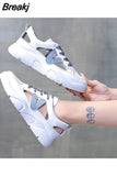 2023 New Summer White Women's Shoes All-Match Celebrity Leisure Pump Sports Sandals Summer Flat Hollow Out Sports