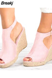 Size 35-43 Platform Sandals Wedges Shoes For Women Heels Sandalias Mujer Summer Clog Womens Zapatos De Hombre