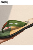 Fashion Flip Flop Men High Quality Non-Slip Outdoor Beach Flip Flops Men Flat Casual Slippers Men Chinelo