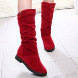 And Winter New Fashion Grinding Sleeves In The Boots Women's Boots Low And Waterproof Table Knight Boots Large Size Martin