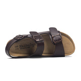 2023 New Summer Beach Cork Sandals Casual Women Outside Non-slip Black White Double Buckle Sandalias