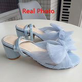 2023 Summer Woman Sandals Super High Heel With Butterfly-knot Sweet Lady Office Woman Sandals Shoes Plus Size