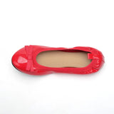 New Ladies Flat Shoes Soft Foldable Red Ballet Flats Shoes Women Pink Round Toe Classic Solid Dancing Shoes For