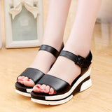 Summer shoes woman Platform Sandals Women Soft Leather Casual Open Toe Gladiator wedges Trifle Mujer Women Shoes