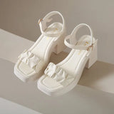 Breakj Sandals Women 2025 New Summer Wear A Word With Coarse Heel Toe Fashion
