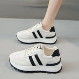 Breakj Women's Shoes With Striped Sneakers In The Autumn Of 2025 New Thick Soles Increase Not Tired Feet Old Shoes Couples Casual Aggan