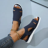 Summer Women Flats Crystal Stretch Orthopedic Sandals Open Toe Beach Shoes Footwear Casual Ladies Sandalias