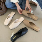Breakj Women Wear Bag Head 2025 New Summer Half-Dragging Women's Shoes Fashion Muller Shoes Net Red Cold Slippers Ins