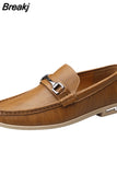 Men Shoes Casual Light Breathable Genuine Leather Shoes Men Flat Men Loafers Slip-on Soft Moccasins Driving Shoes