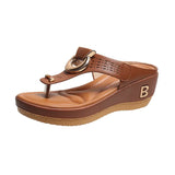 Breakj Large-Size Sandals Fashion Jacket Flip-Flops And Thick-Bottomed Sleek Roman Cool