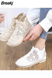 Out Women Boots Flats Slip-on Solid Ankle Short Boot Round Toe Shoes for Women Thick-soled British Style Boots Women
