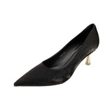 Breakj High-Heeled Women's 2025 Autumn Pedal New Single Shoes Red Fine Tip Pointed Women's