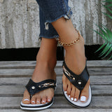 Breakj Spring And Summer New Sandals Women's Beach Sandals Metal Buckle Slope And Fashion Casual Large Size Women's Cool