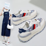 Breakj Korean Platform Dad Shoes Spring 2024 New Street Photo Female Student Sneakers Heighten Casual