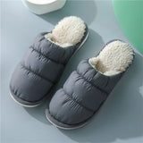 Women Slippers Down cloth Home Slippers Non-Slip Soft Warm House Slippers Indoor Bedroom Lovers Couples Floor Shoes