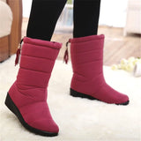 Women Boots Waterproof Down Winter Boots Female Warm Ankle Snow Boots Ladies Shoes Woman Winter Shoes Heels Botas