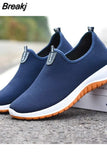 Breathable Shoes for Men Non-slip Wear-resistant Slip on Flat Casual Shoes Fashion Light Sport Walking