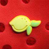 PVC Fruits Shoe Buckle Accessories Cute Pineapple Peach Banana Shoe Decoration Jibz for Croc Charms Bracelets Kids