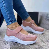 Breakj Casual Single-Shoe Women's 2023 Summer New Slope And Magic Sticker Casual Large-Size Sports Women's