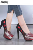 Women's Shoes 2023 High Quality Pumps Autumn Fashion One Pedal Women's High Heels Pointed Toe Shallow Ladies Dress Thin
