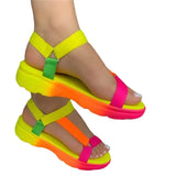 Shoes Woman 2023 Summer Sandals Woman Non-Slip Casual Multi Color Shoes Fashion Solid Open Toe Sandals Daily