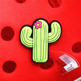 PVC Shoe Buckle Accessories Vacation Coconut Tree/Cactu Shoes Decoration Jibz for Croc Charms Bracelets Kids Gifts