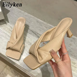 Women Bohemian Slippers 2022 New Summer Outdoor Non-slip Beach Shoes Flip Flops Slip On Slippers Slides Zapatos